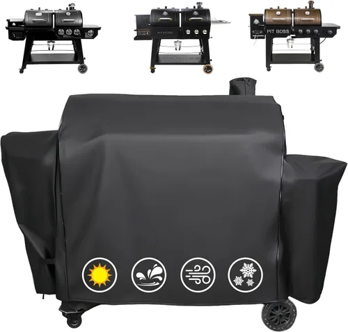 Miniatura 14 de Cubierta de parrilla Utheer para ahumador vertical de gas Pit Boss 3-Serie, cubierta impermeable anti-UV de 600D de longitud completa y resistente