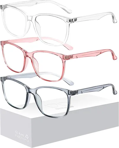 Miniatura 8 de Oilway - Paquete de 3 lentes de bloqueo de luz azul para hombres y mujeres, para computadora, lectura, juegos, televisión, teléfonos, antifatiga