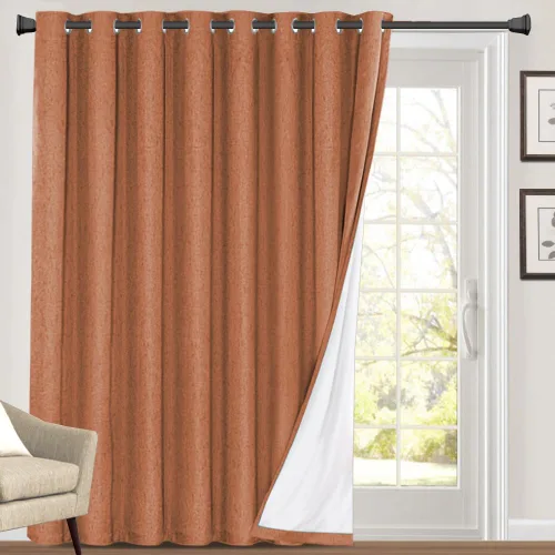 Miniatura 139 de Primitive - Cortinas opacas 100 % de lino texturizado natural para dormitorio, sala de estar, cortinas para ahorra energía, tela de arpillera