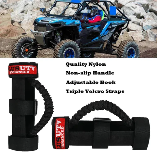 Miniatura 2 de 2 correas triples de barra antivuelco para UTV ATV Polaris Ranger RZR XP900 1000 para Honda Pioneer Talon Kawasaki Wildcat YXZ Can Am correa se Negro