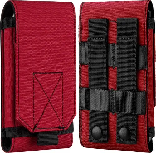 Miniatura 12 de Funda táctica Molle para teléfono, bolsa universal para cinturón para iPhone 17 Pro Max/17 Pro/17/16 Pro Max/15 Pro Max/14 Pro Max/13/12, Samsung