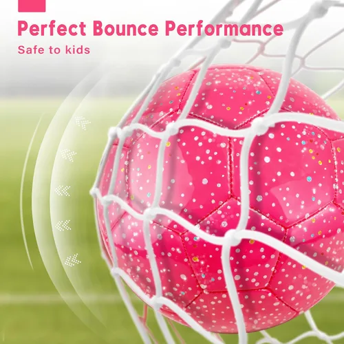 Miniatura 5 de Soccer Balls Size 3, Sparkle Soccer Ball for Girls Kids 3-8 4-6 6-8 Glitter Outdoors Sports Recreation Playing Ball for Birthday Easter Soccer Gifts