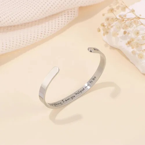 Miniatura 2 de JoycuFF Pulseras para mujer, joyería inspiradora personalizada, mantra, brazalete para amigas, regalo de aliento para ella