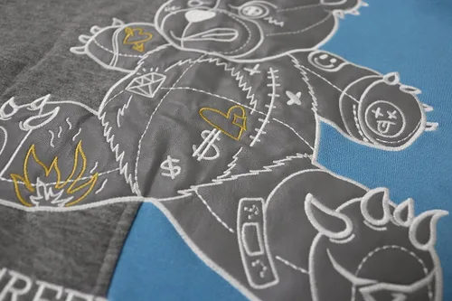 Miniatura 32 de SCREENSHOT Sudadera urbana de forro polar para hombre, diseño de dibujos animados de animación, parche bordado de gel