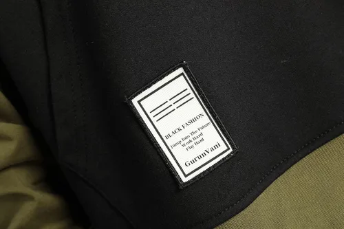 Miniatura 6 de GURUNVANI Sudadera con capucha de color de contraste para hombre