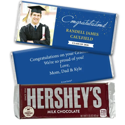 Miniatura 17 de Barras de caramelo envueltas con foto, regalos de fiesta de graduación personalizados de 12 quilates, felicitaciones (12 unidades), color azul bebé