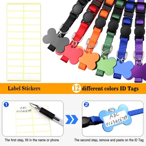 Miniatura 6 de Collares mejorados para cachorros de camada, collares de identificación para cachorros, suministros de parto, collares de nailon suave separables