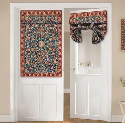 Miniatura 25 de Cortinas de puerta negras y rojas para ventanas de puerta, estampado de leopardo y cebra, cortinas de ventana para puerta de vidrio francesa