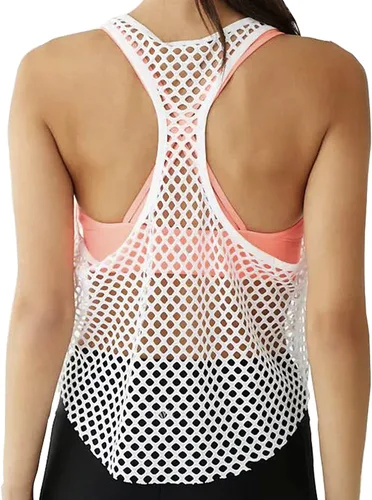 Miniatura 3 de CLOZOZ Camisas de malla para mujer, camisetas sin mangas transparentes