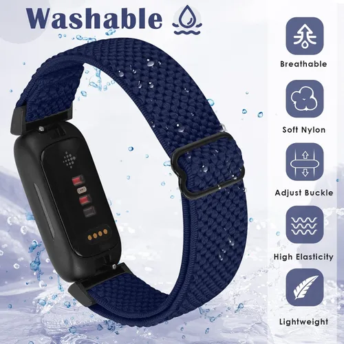 Miniatura 4 de Bcuckood Compatible con correas de reloj Fitbit Inspire 3/Inpsire 2/Inspire/Inpsire HR/Ace 2/Ace 3, correa elástica ajustable de repuesto