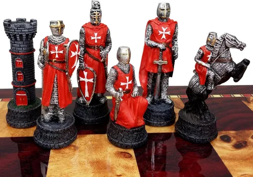 Miniatura 7 de Juego de ajedrez de las Cruzadas de la época medieval Árabes vs Cristianos - SIN tablero