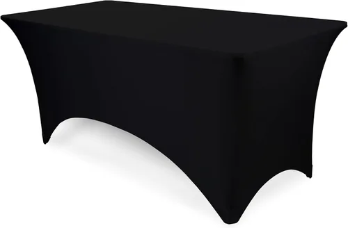 Miniatura 15 de Pomp Mantel elástico de elastano color antracita de 4 pies, resistente a las arrugas y a las manchas, tela de alta calidad de fácil cuidado, se