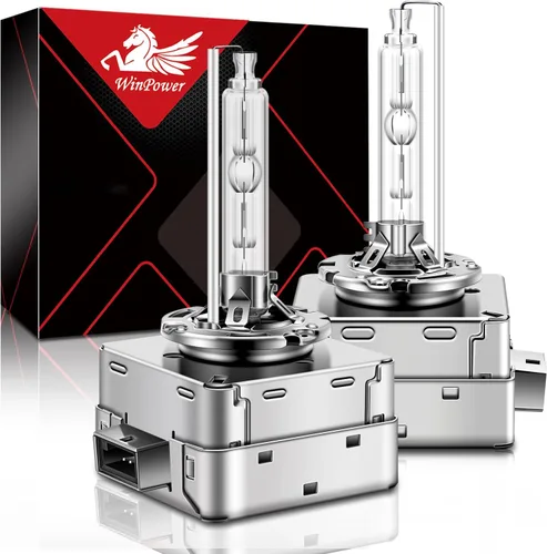 WinPower D1S - Bombilla de xenón HID para faros delanteros, 6000 K, blanco frío, 35 W, base de stents metálicos, luces de reemplazo de haz alto y