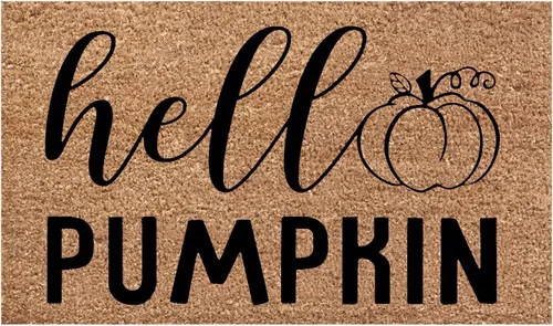 Miniatura 6 de Decoración de Halloween para puerta delantera, tapete para interiores de 23.6 x 15.7 pulgadas, divertido tapete de goma con estampado de calabaza