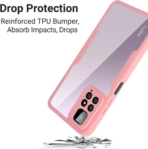 Miniatura 5 de CCSamll - Funda transparente para Xiaomi Redmi Note 11 Pro/11 Pro + con protector de pantalla integrado, delgada, de cuerpo completo, resistente