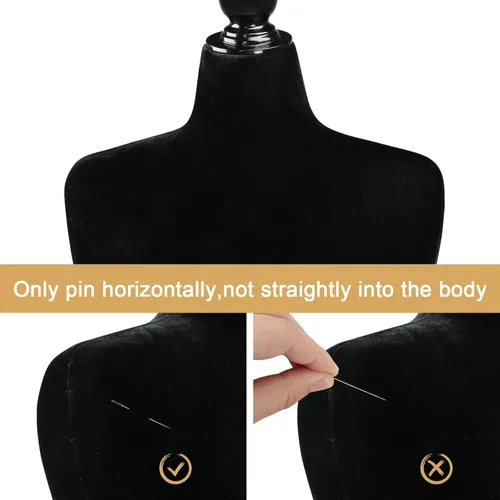 Miniatura 5 de Bonnlo Forma de Vestido Femenino Tamaño 10-12, Torso de Altura Ajustable con Soporte de Trípode Mejorado, Maniquí de Tamaño Mediano para Costura