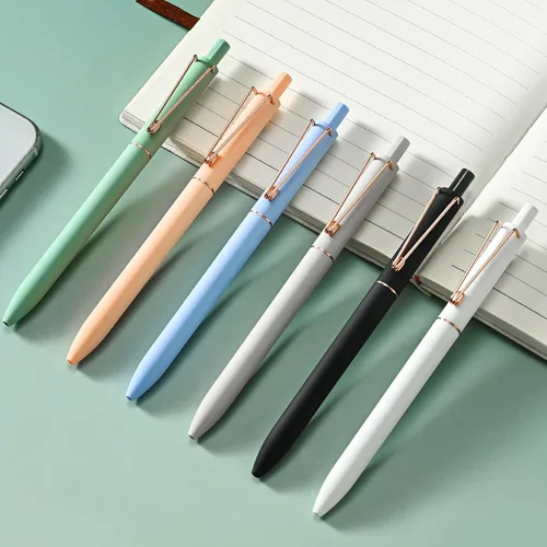Miniatura 6 de Bolígrafos de gel, bolígrafos de tinta negra de secado rápido de 0.028 in, bolígrafos medianos de escritura suave, bonitos suministros escolares