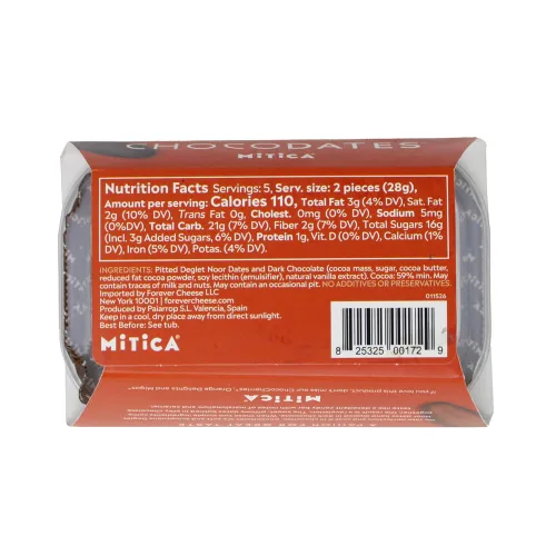 Miniatura 2 de Mitica Dátiles cubiertos de chocolate negro, 4.94 oz