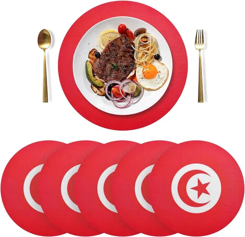 Miniatura 7 de Agender Pride Flag Round Placemats 15 Inch Seasonal Table Mats Decorative Table Mats for Home Kitchen Holiday Decoration