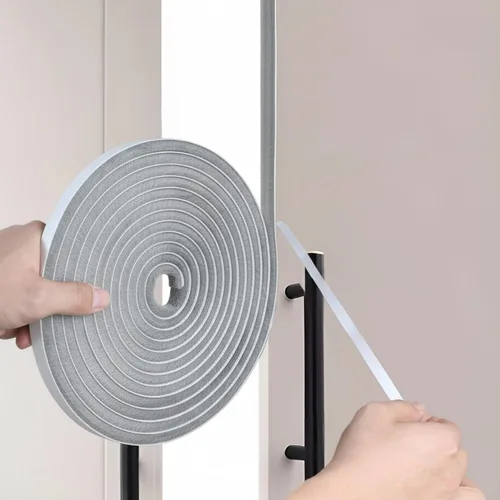 Aislamiento autoadhesivo de 33 pies para ventana de invierno, burlete gris de 0.35 x 0.2 pulgadas, sello de puerta corrediza, sello de puerta