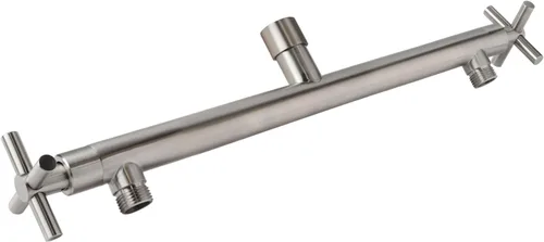 Miniatura 10 de Colector de ducha de doble salida con válvula de cierre, adecuado para sistema de ducha de doble rociador, cromo, STC03