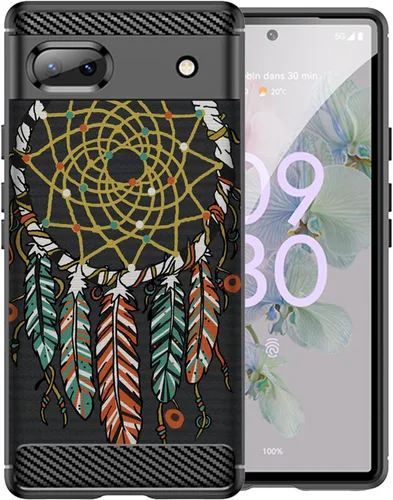 Miniatura 7 de CasesOnDeck Black TPU Case Compatible with Google Pixel 6A (2022) / Pixel 6A Case Slim Minimalistic Flexible Textured Cover -Bass Fishing