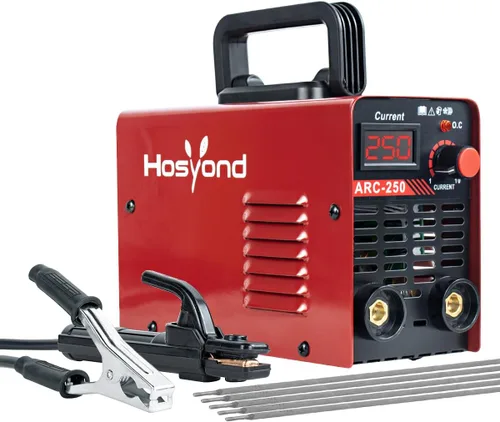 Hosyond 110V 250A Stick Soldador Soldador ARC Máquina de soldadura portátil con pantalla digital Inversor DC Inversor Hot Start Arc Force Anti-Stick