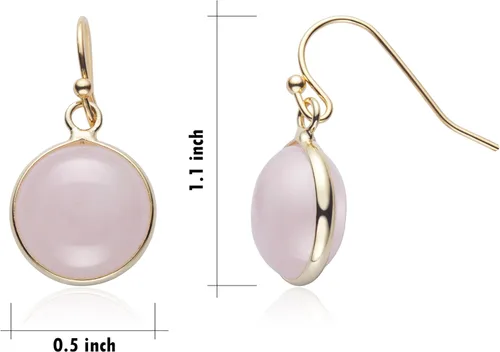 Miniatura 24 de 14K Gold Earrings for Women Handmade Green Jade Jewelry Green Stone Earrings for Women Dangle Birthstone Earrings Gift for Anniversary Graduation