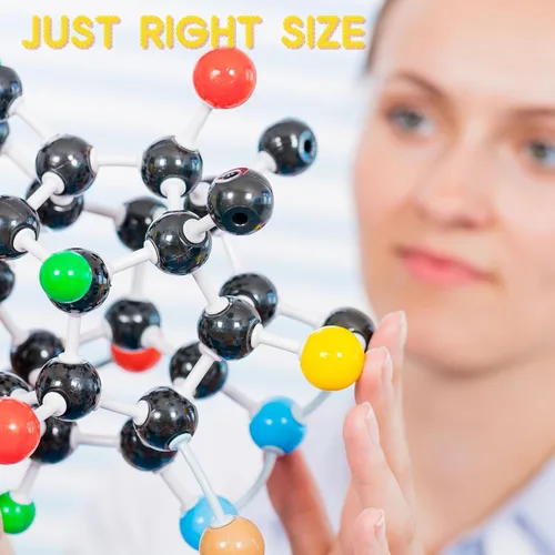 Miniatura 4 de Kit de modelo molecular de química, con C60, átomos, enlaces, kit de construcción de estructuras moleculares para aprendizaje de química, kits