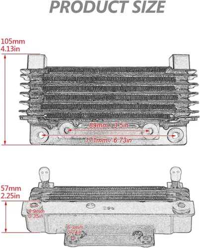 Miniatura 7 de Radiador enfriador de aceite para motocicleta Harley Touring Electra Glide Road Glide Road King Street Glide 2009-2016 Negro