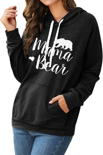 Miniatura 3 de Muicy Sudaderas con capucha para mujer camiseta de manga larga casual con bolsillos