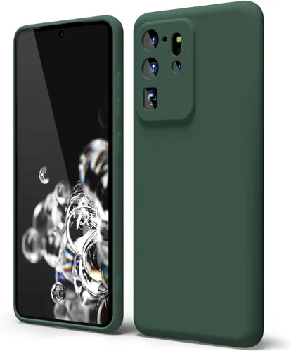 Miniatura 402 de oakxco Funda para teléfono Samsung Galaxy S21 Ultra con agarre de silicona líquida, bonita funda delgada y delgada de goma suave de TPU lisa