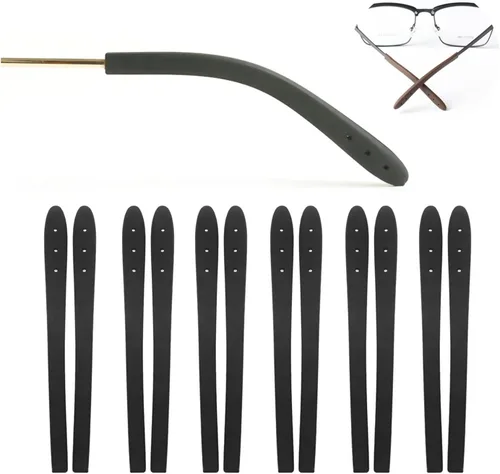 Puntas de patillas para lentes antideslizantes para lentes antideslizantes para sujetar las orejas, manga de tubo, lentes cómodos de repuesto para