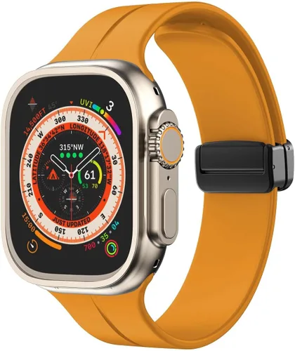 Miniatura 39 de Banda magnética compatible con Apple Watch de 38mm 40mm 41mm 42mm 44mm 45mm 46mm 49mm, mujeres y hombres, correa deportiva de silicona compatible