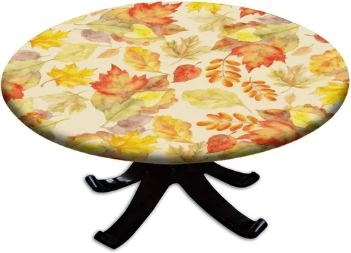 Miniatura 96 de Mantel ajustable con diseño de girasol redondo, borde elástico amarillo, mantel de poliéster para interiores y exteriores, fiesta, cena, patio