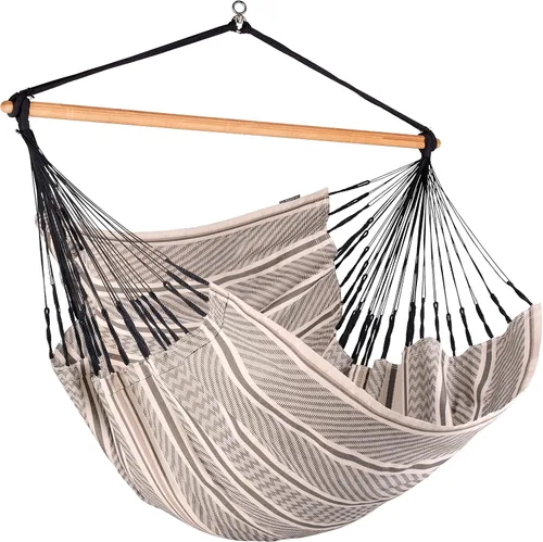 Miniatura 28 de La Siesta® XL King Habana - Hamaca colgante de algodón, para interiores y exteriores, silla colgante bohemia para dormitorio, patio, máximo 355