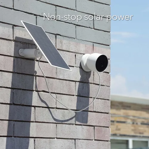 Miniatura 3 de Wasserstein Panel solar, cargador de panel solar para Google Nest Cam para exteriores o interiores, batería - 2.5 W de energía solar - Paneles