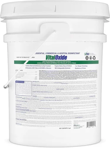 Vital Oxide Desinfectante, desodorante, limpiador, desinfectante de contacto con alimentos, virucide - (registro EPA #82972-1) - Mata el moho y el