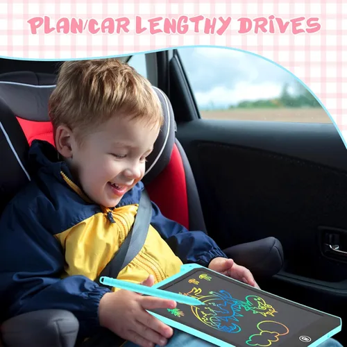 Miniatura 8 de EooCoo Juguetes para niños pequeños, tableta de escritura LCD para niños, paquete de 2 unidades, almohadilla de dibujo esencial de viaje para niños