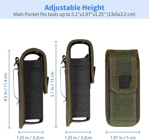 Miniatura 3 de Funda multiherramienta EDC compatible con Leatherman Wave Plus Wingman Surge Rebar, bolsa multiusos con clip para cinturón, bolsa de herramientas