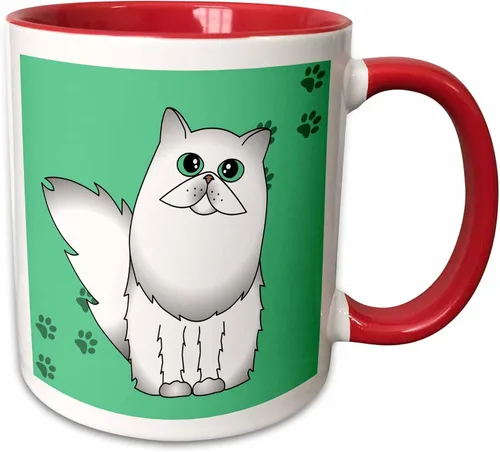Miniatura 7 de 3dRose mug_6111_4 White Chinchilla - Taza negra de dos tonos, multicolor, 11 onzas Blanco