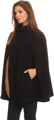 Miniatura 2 de BYOS - Poncho de forro polar suave a cuadros de gran tamaño para mujer