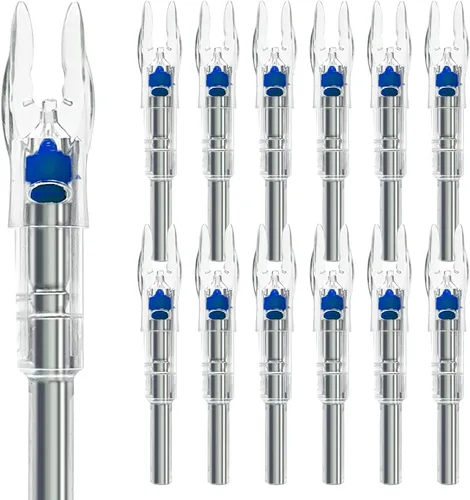 Miniatura 2 de 6/12 PCS S Lighted Nocks for Arrows .244"/6.2mm Inside Diameter Lighted Arrow Nocks for Archery Hunting