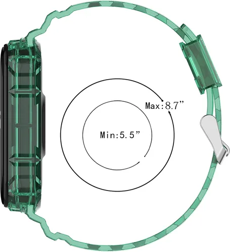 Miniatura 5 de REYDA Correa de silicona compatible con Xiao Mi Smart Band 7/Mi Smart Band 6/Mi Smart Band 5, suave y flexible y transpirable, pulsera de silicona