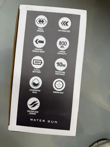 Miniatura 5 de Vmiya Pistola de agua eléctrica, paquete de 2 para adultos y niños, pistola de chorro automática que se ilumina, gran capacidad de 800CC, alcance