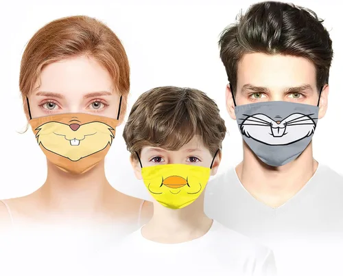 Miniatura 2 de Juego de 3 mascarillas de Navidad para hombres y mujeres, máscara de anime lavable, repetible, ajustable, para niños, adultos, pasamontañas, F