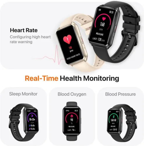 Miniatura 3 de SGJIK Reloj inteligente rastreador de actividad física con monitor de sueño de frecuencia cardíaca 24/7, presión arterial, más de 100 modos