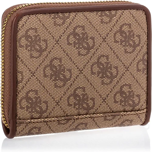 Miniatura 2 de GUESS Izzy Small Zip Around Wallet, Latte LogoBrown