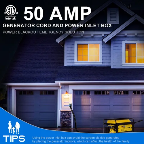 Miniatura 9 de Cable generador de 30 amperios y caja de entrada de alimentación, cables de generador de 15 pies de 30 amperios,Cable de alimentación de generador