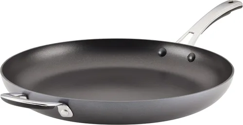Miniatura 13 de Rachael Ray Cook + Create Sartén para Freír Anodizada Dura Antiadherente, 10 Pulgadas - Negro